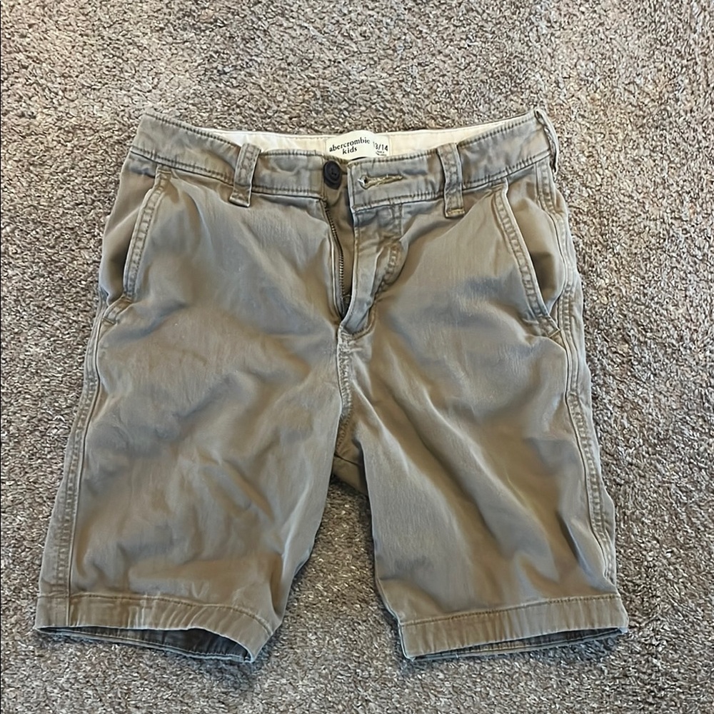 Abercrombie Kids Tan Flat Front Shorts